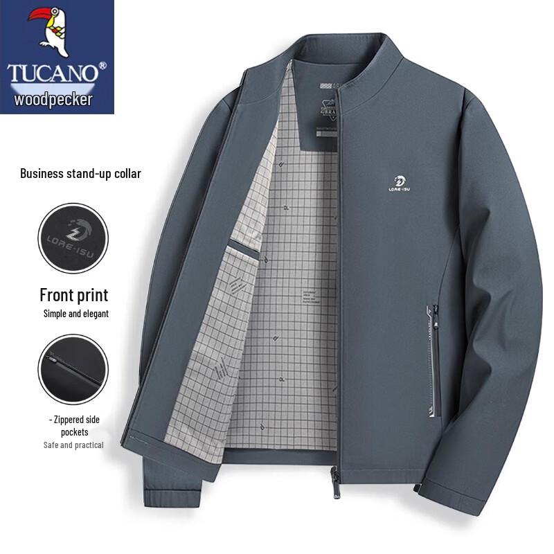 

TUCANO Men s Stand Collar Business Casual Loose Fit Jacket 180