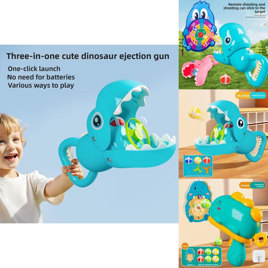 Dinosaur Shooting Target Toy With Launching Gun For Kids Indoor Play