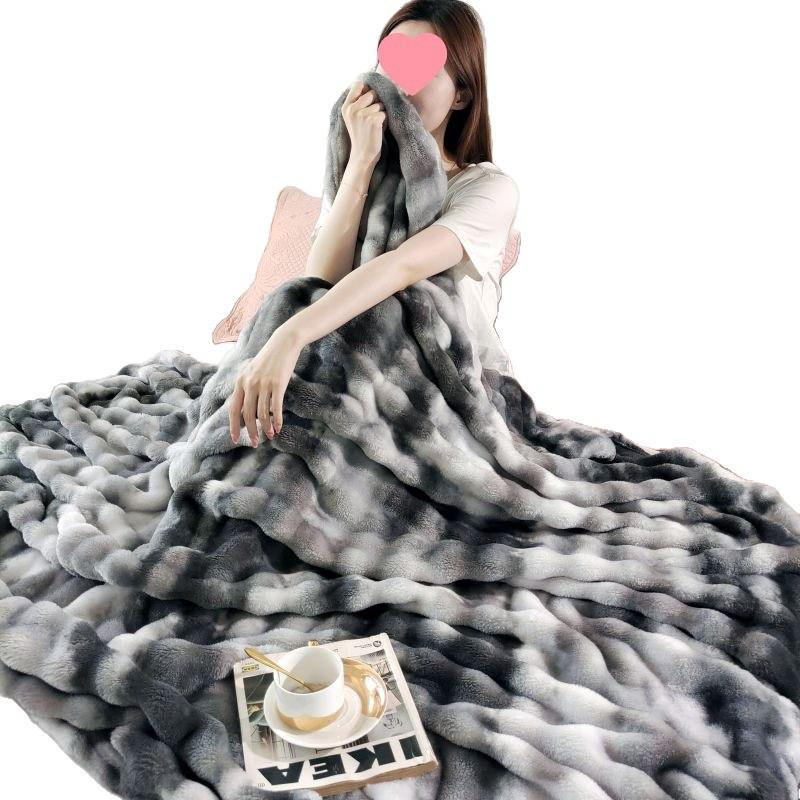 2025 Koc z bawełny bąbelkowej tie-dye