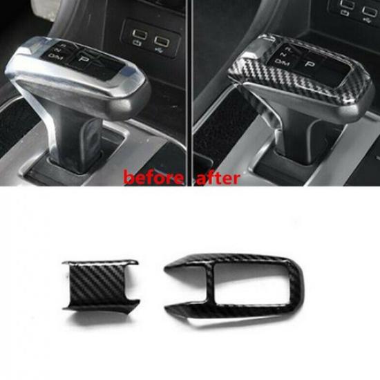 2X Carbon Fiber Gear Shift Knob Decor Cover Trim Fits GWM Cannon Ute