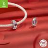 Liebe Spleißen DIY Silikon Positionierungsarmband Perlen, Modische Und Vielseitige S925 Sterlingsilber Herzförmige Perlen