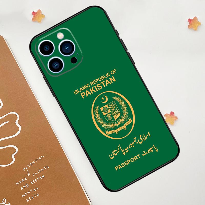 

Чохол для телефону з прапором паспорта Пакистану для iPhone 15 16 14 13 12 11 Pro Max Mini Plus XS X XR Задня кришка iPhone 15 Plus