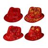 Christmas Jazzy Hat for Adult with Snowflake Pattern Sequined Christmas Costume Hat Women Men Holiday Party Celebration