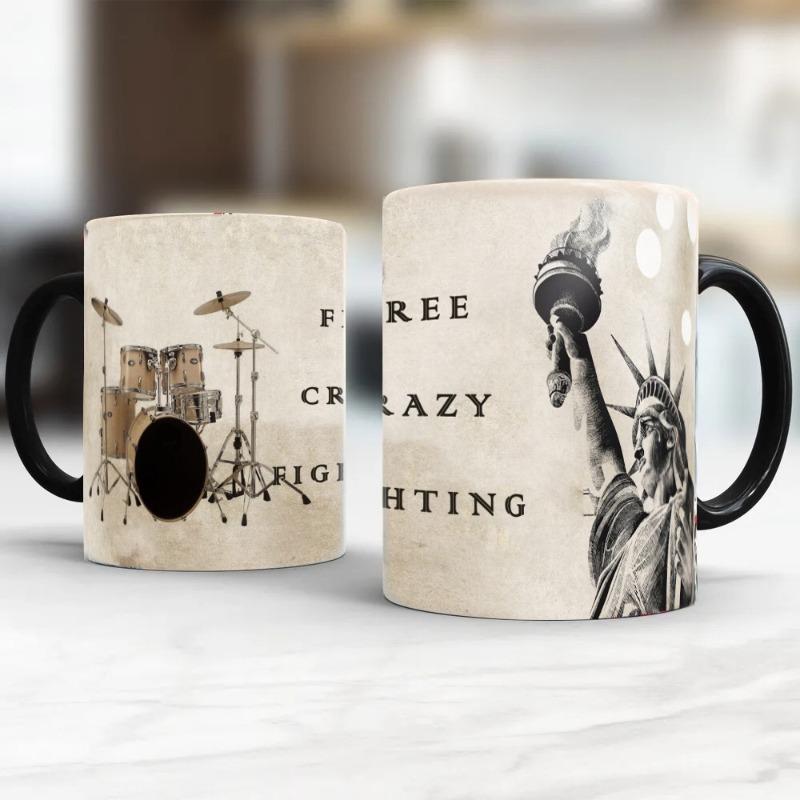Music Theme Coffee Mug 350ML Guitar Piano Violin Ceramic Mug Ceramic Mug Table Decoration Tea Mugs
