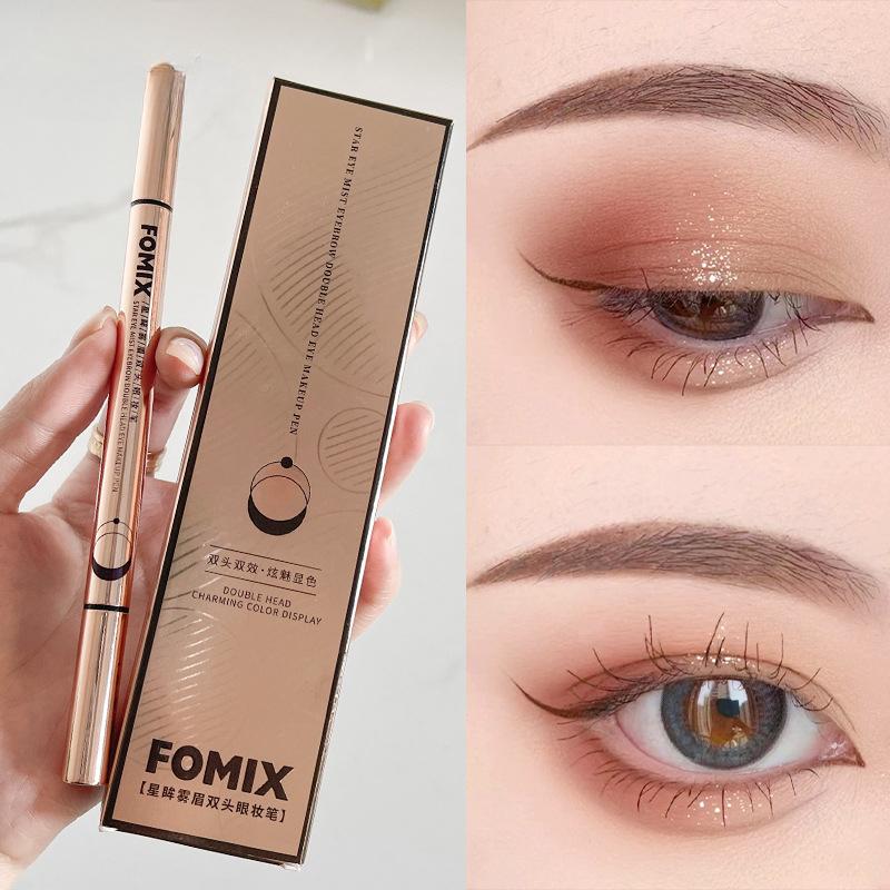Double-ended Eye Makeup Pen, Quick-drying, Waterproof, Sweat-resistant, Long-lasting, Not Easy To Smudge, Water Eyebrow Pencil Eyeliner