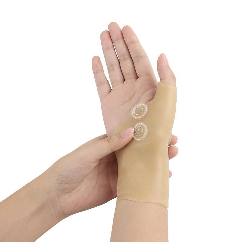 Skin-Colored Silicone Thumb and Wrist Pain Protector Gloves