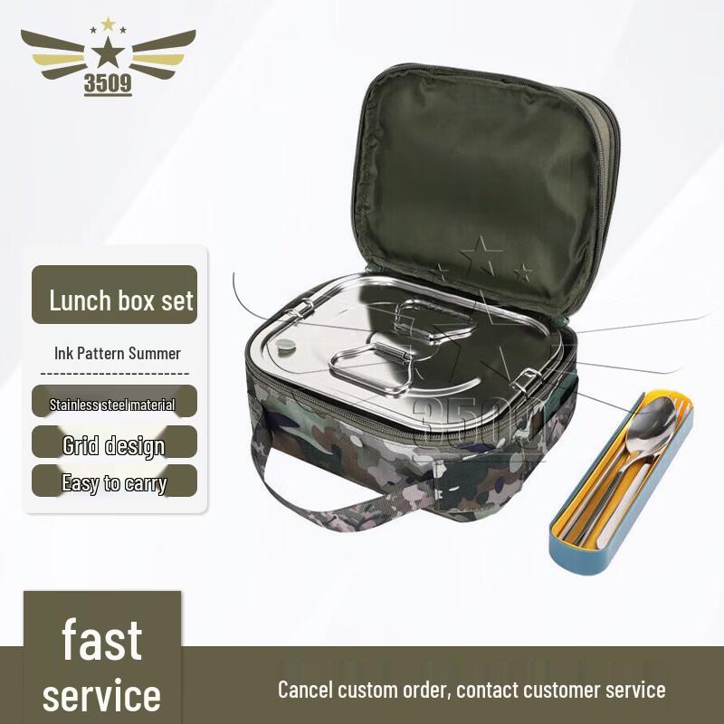 3509 Multifunctional Portable Camouflage Lunch Box & Field Cookware Set