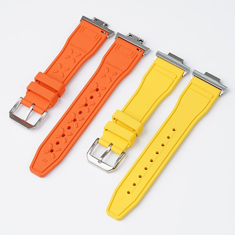 FKM Fluorgummiband för Tissot PRX-serien T137.407/T137.410 Super Player 40mm Herrar Snabbfäste Adapter Klockarmband 12mm