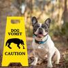 2pcs New Funny Cat Vomit Sign Bright Yellow Gift Dog Vomit Sign Yard Signs