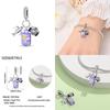 Authentic Original 100% Copper Metal Luggage Airplane Passport Summer Travel Charm Bead Components Compatible With Authentic Original Bracelet High