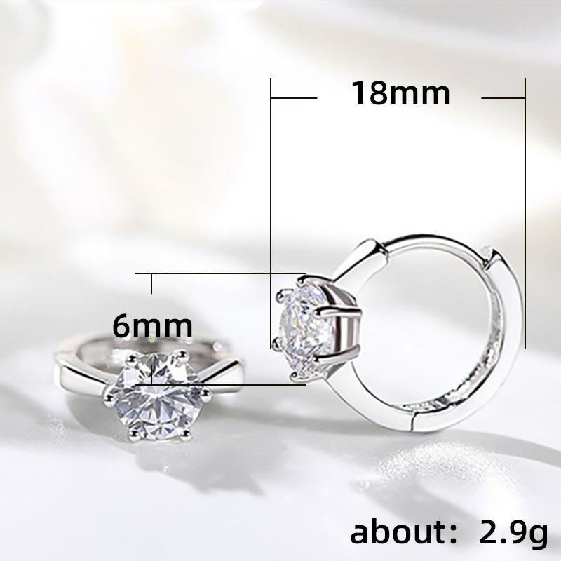 Recommended, Fashionable Women'S Micro-Inlaid Zircon Classic Versatile Ear Buckle, With Accessories