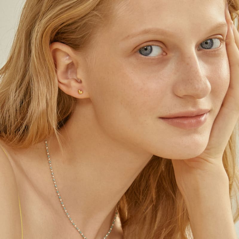 LUNNE Silver Plump Heart Piercing #LSE11