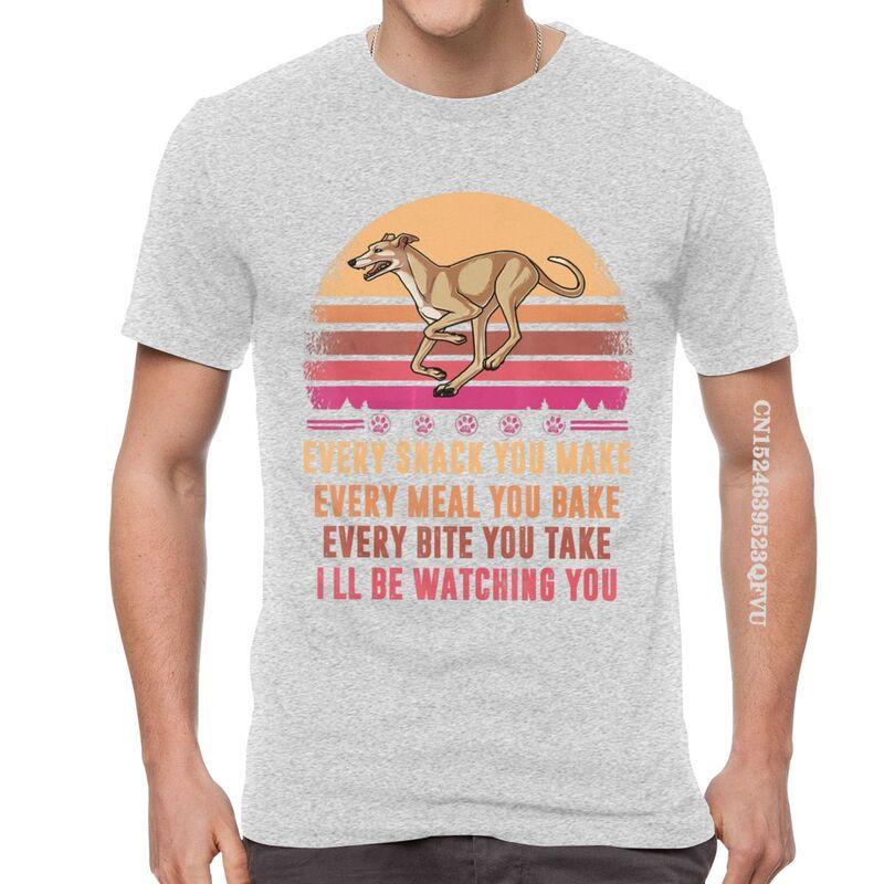 Greyhound T Shirts Men Novelty T Shirts Whippet Sighthound Dog Lover Tshirts Cotton Oversized Tee Tops Kawaii Clothes