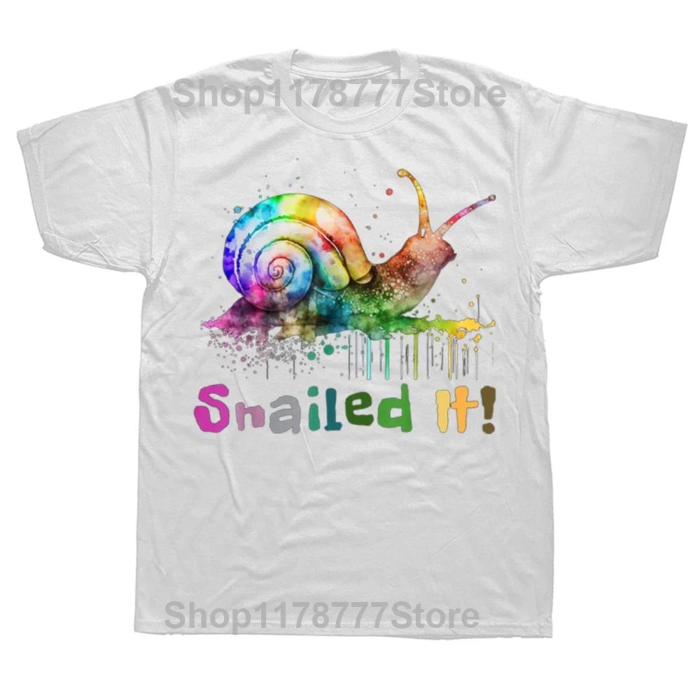 Funny Just A Girl Who Loves Snails Cute Snail Girl T Shirts Cotton Streetwear Short Sleeve Birthday Gifts Tshirt Mens Clothing