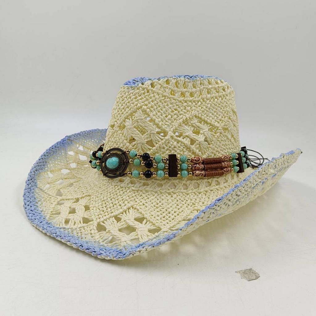 Hats Cowgirl Hats American Western Cowboy Hat Summer Straw Hat Breathable Fashion Trend Sun Shield Hat Panama Jazz Cap