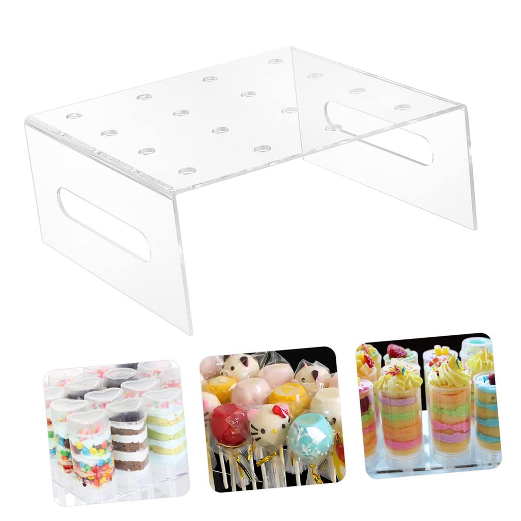Plastic Cake Pp Holder 16 Holes Push Stand For Snack Rack Dessert Display
