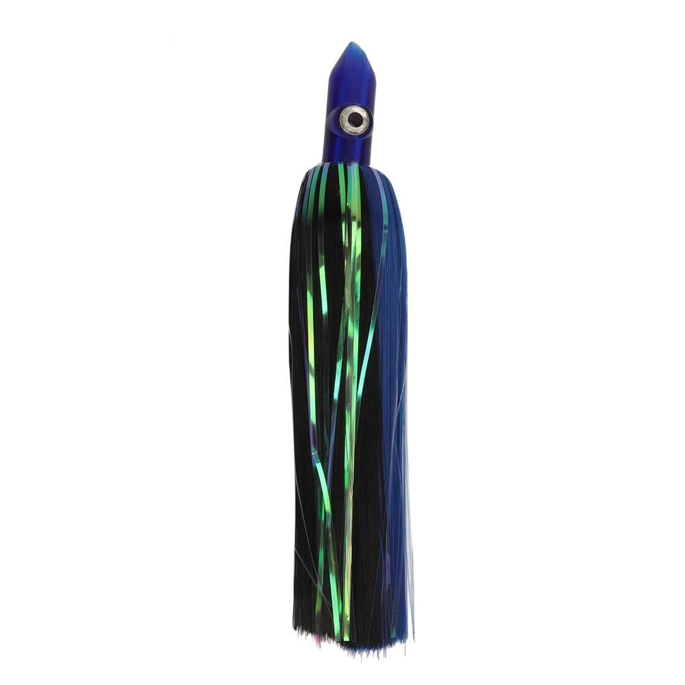 Durable 9inch Octopus Skirts Fishing Lure with 3D Eyes Soft Artificial Squid Skirt Acrylic Head Fishing Lure Freshwater Fishing