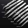 Stainless Steel Precision Tweezers with Curved Scorpion Tip for Eyelash Extension and Nail Art
