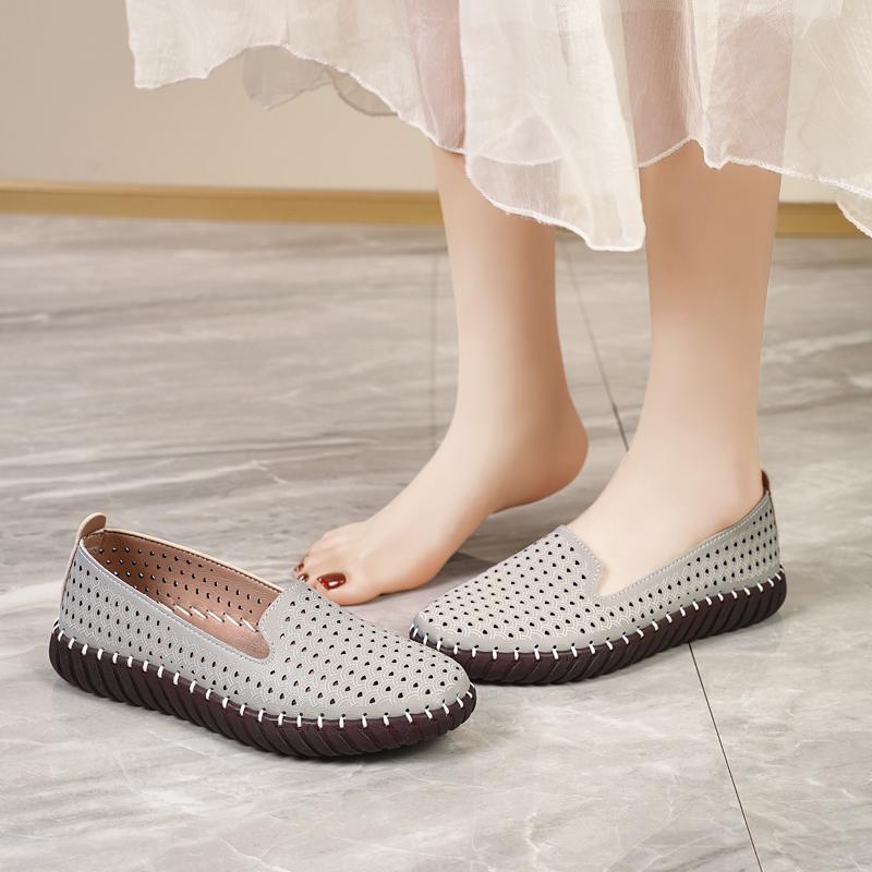 Fashion Summer New Fashion Round Toe Nurse Shoes Soft Sole Non Slip Sandals Flat Shoes Breathable Casual Sports Womens Shoes