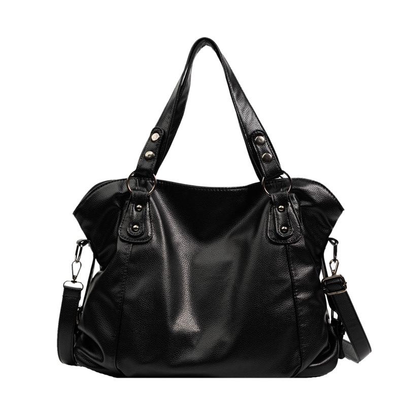 Ladies' Autumn Korean Edition Large Capacity Handbag Soft Leather Minimally Casual Single Shoulder Diagonal Cross Bag