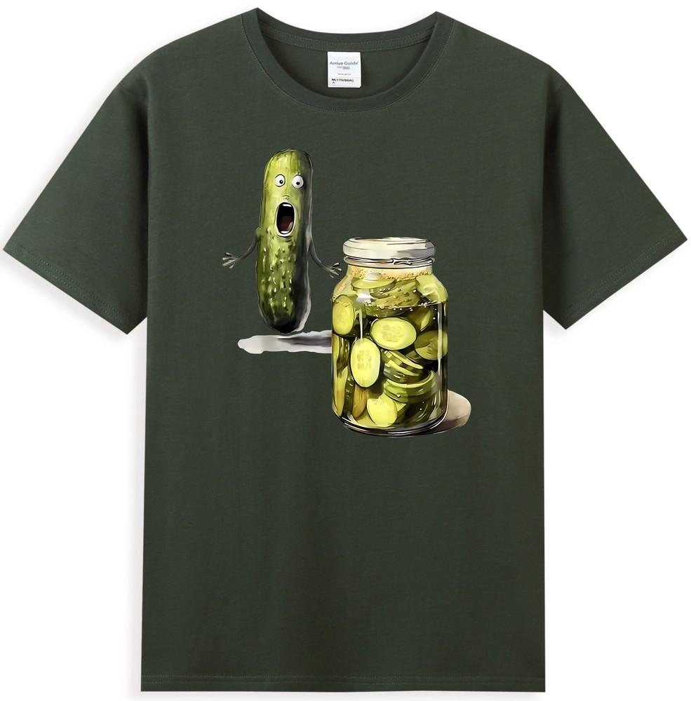Pickle Surprise A Cucumber And A Jar Of Sliced Pickles Unisexs TShirt S