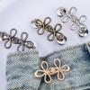 2pcs Cute Four Leaf Clover Buckle Adjuster Waist Tightener Adjustable Waist Buckle Detachable Seamless Button for Pants Skirts