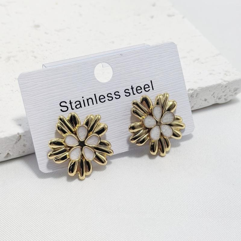 

Французские ретро серьги-пусеты из нержавеющей стали с неровной цветочной текстурой – Винтажные роскошные женские разноцветные серьги кремовый/белый