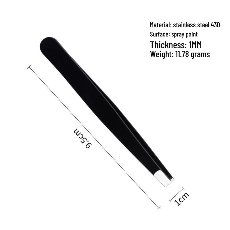 Precision Stainless Steel Eyebrow Tweezers & Trimmer Set with Eyelid Tape