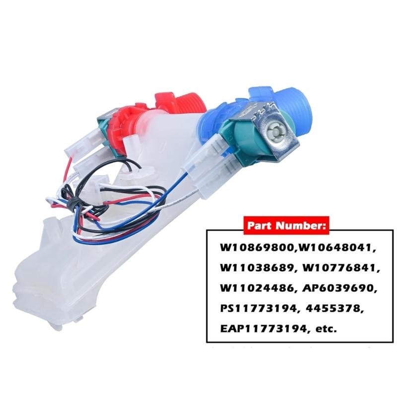 Water Inlet Valves Replacement W10869800 Universal Washing Machine Inlet Valves With Thermistor Laundry Accessory