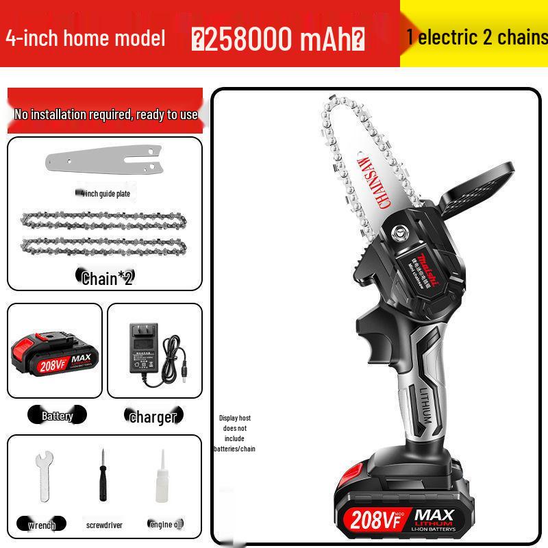 Rechargeable German Lithium-Ion Wireless Handheld Chainsaw for Tree Pruning and Small Felling