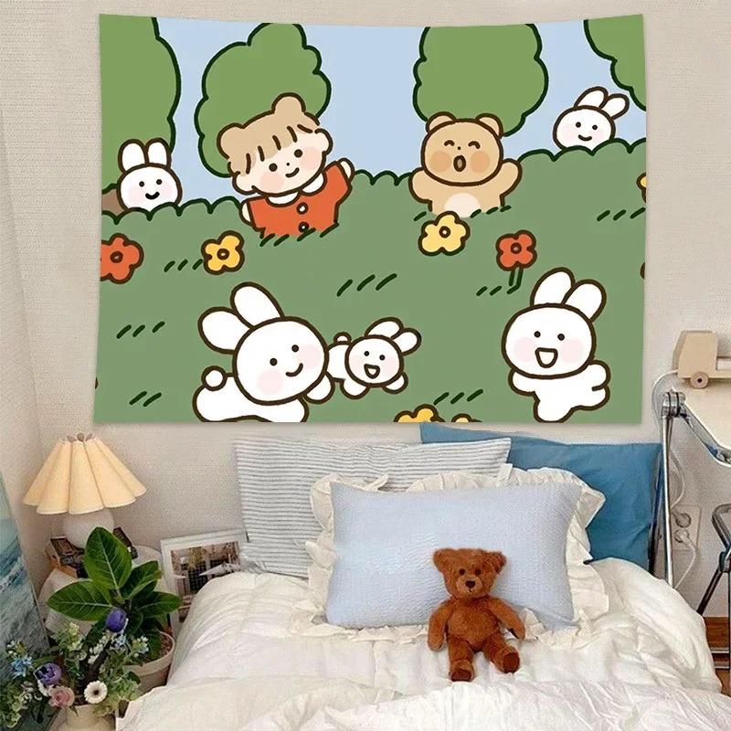 Cartoon Cute Animation Wall Decoration Tapestry Home Living Room Tapestry