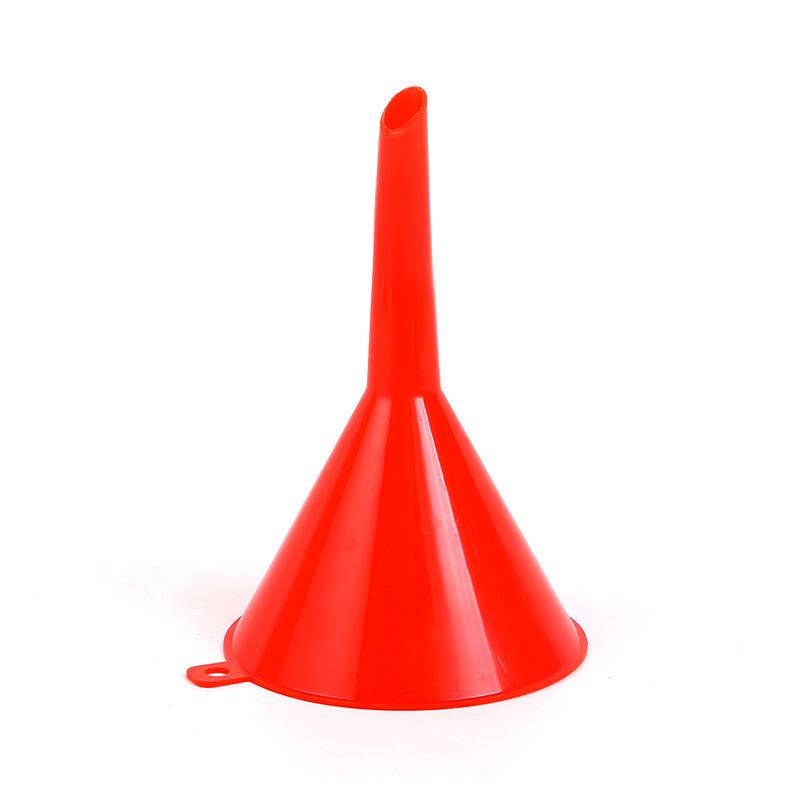 Red Food-Grade PP Plastic Four-Piece Angled Spout Funnel Set - Portable and Multi-Purpose for Oil and Wine Pouring