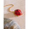 Yhpup Trendy Red Enamel Ladybird Insect Pendant Necklace 18K Golden PVD Plated Popular Fashion Jewelry Waterproof