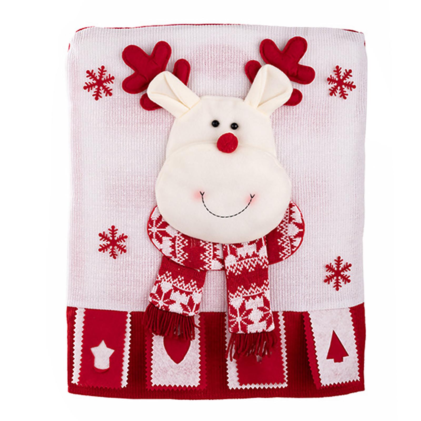 

Chair Back Cover Xmas Dining Chair Cover Dinner Chair Seat Cover for Christmas Holiday Festival Decor
