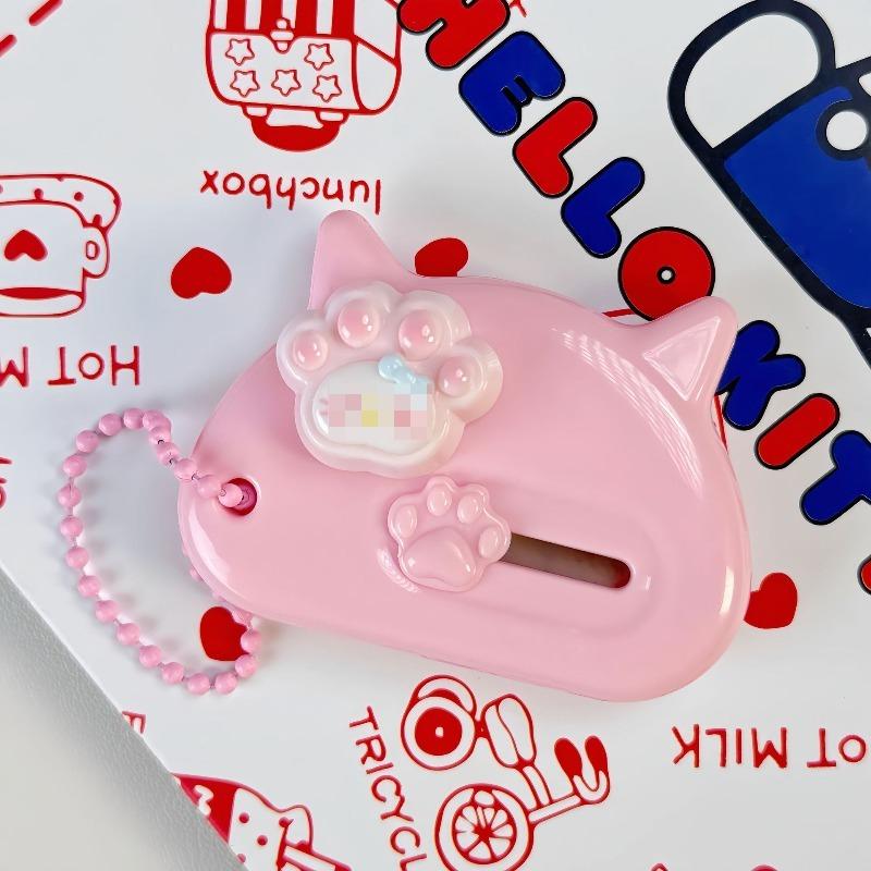 1 Piece Mini Cartoon Utility Knife Beige Coffee Color Bear Cat Paw Rabbit Box Cutter for Student Potable Scrapbook Paper Cutter