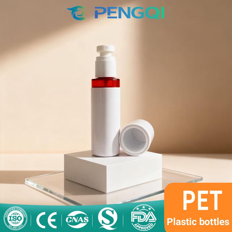 High-Transparency PET Skincare Travel Pump Bottles, 30/50ml, Empty Cosmetic Packaging 30ml White PET