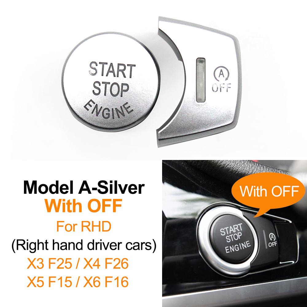LHD RHD Engine Ignition Auto Start Stop Switch Cover OFF Button For BMW X3 F25 X4 F26 X5 F15 X6 F16 61319291693 61319291694