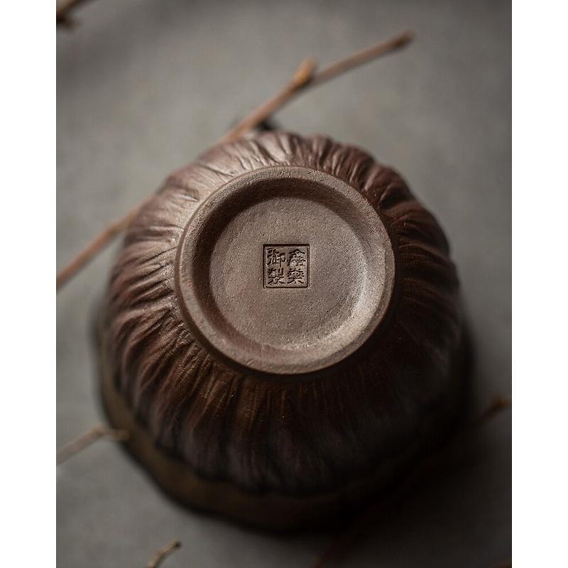 200ml Coarse Pottery Quick Tea Cup Japanese Style Ceramic Handheld Teapot Vintage Kung Fu Tea Set