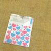 100pcs -Plastic Packaging Bags Cookie Candy Bag Pink Love Christmas Wedding Gift Bags Biscuit Baking Cake Wrapper Pouches