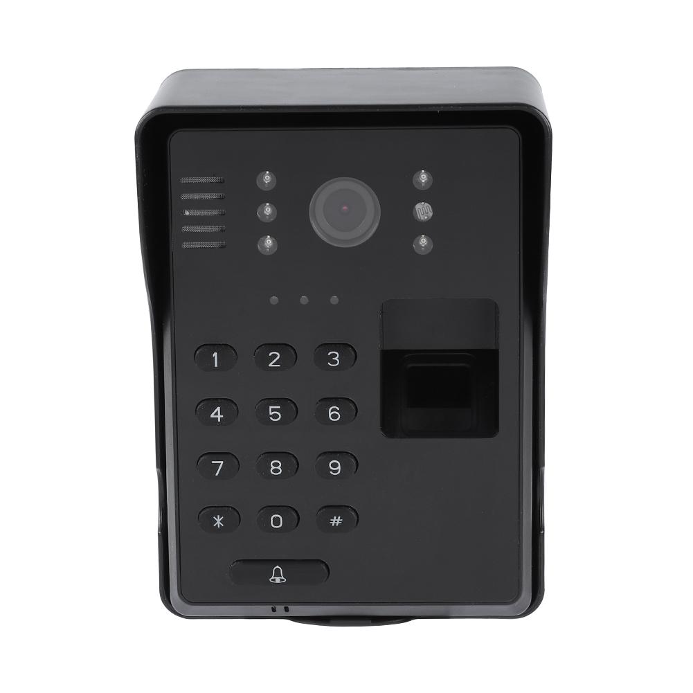 7"2.4GHz Fingerprint Video Wired Camera Doorbell Intercom Digital Visible Door Phone