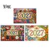 Beginner Friendly Crafts 2027 Diamond Art Painting Pattern Wall Calendar, Rhinestone Gem 12 Calendar Monthly Planner, Jan. 2026-Dec. Hanging for Home,