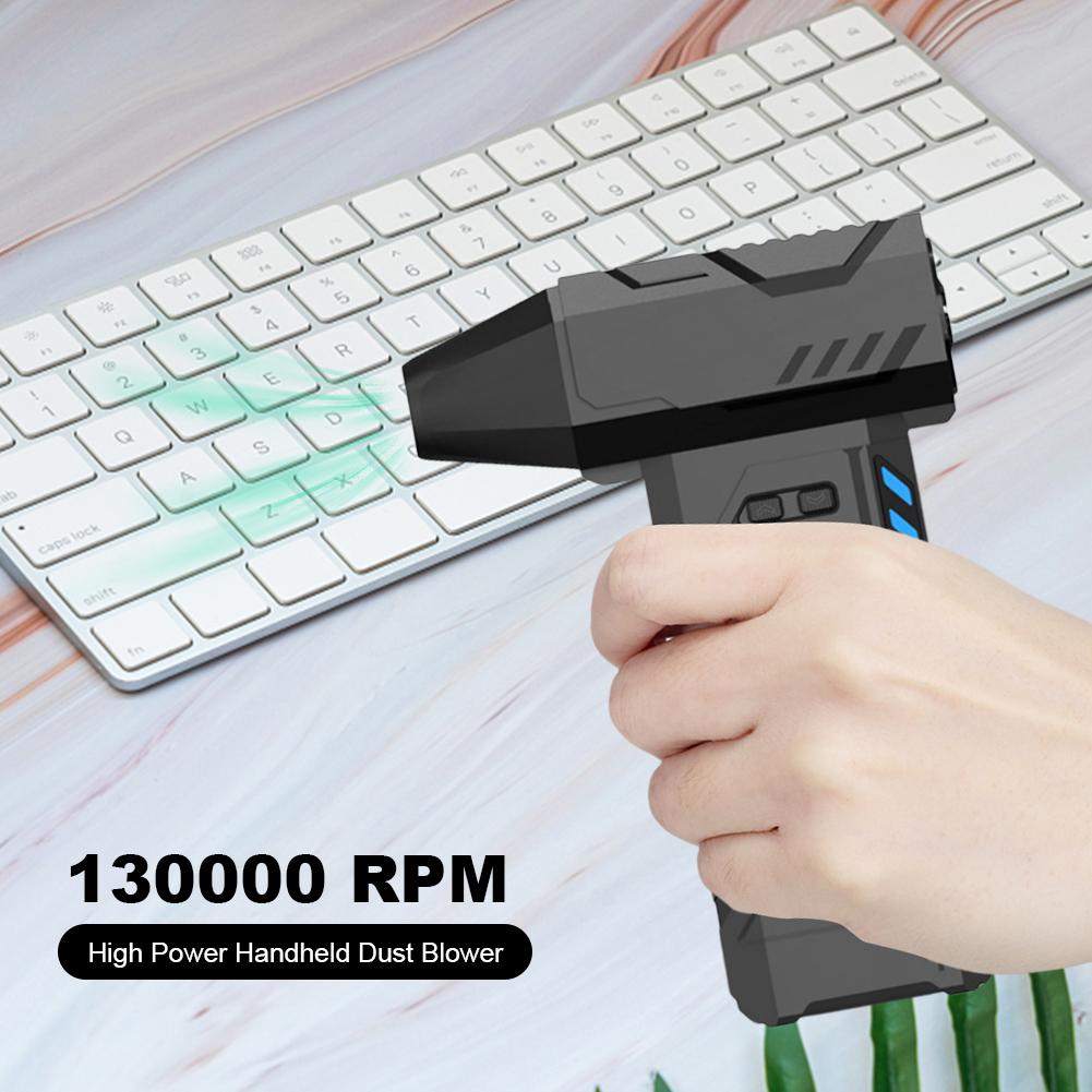 13000RPM Mini Turbo Fan Rechargeable Electric Air Duster Multifunctional Portable Fan for Cleaning Computer Keyboards
