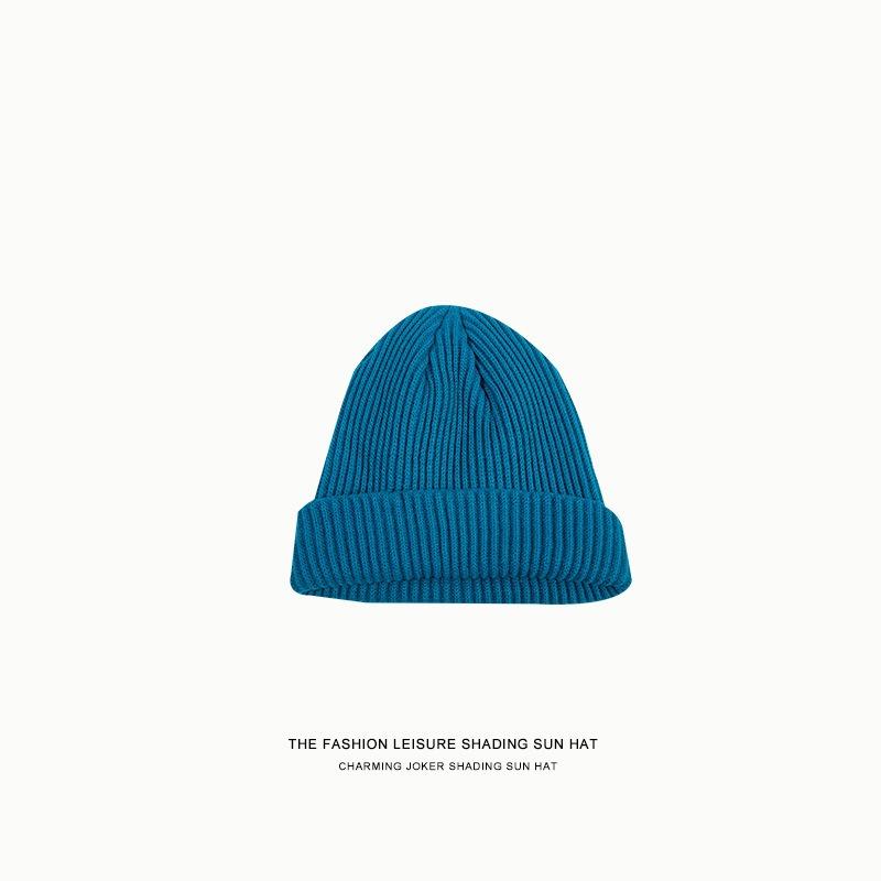 Big board knitted hat hip hop wool hat autumn and winter cold hat men show small face warm yuppie hat