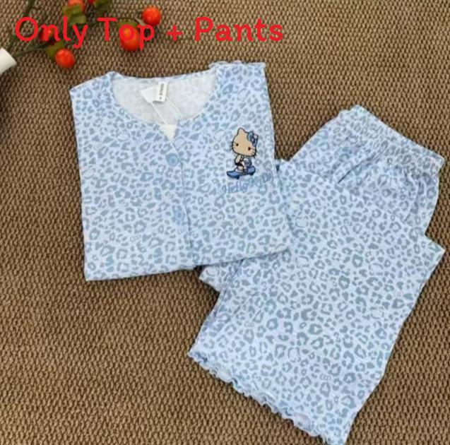 Minimalistisches Eis-Seiden-Schlafanzug-Set für Damen mit Langarm-Oberteil und Hose für bequeme Hauskleidung