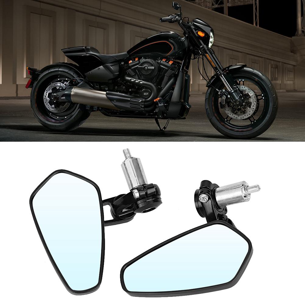 1 Pair 7 8inch 22mm Universal Motorcycle Aluminum Handle Bar End Side Rear View Mirrors