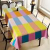 1 Stück Vintage gestreifte rechteckige Tischdecke, stilvolles und einfaches gestreiftes Design, farbenfrohe Polyester-Tischdecke, lebendige gestreifte Tischdecke, geeignet für