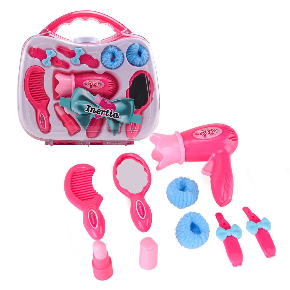 Children'S Simulation Hairdressing Play House Cosmetic Toys Hand Box Dresser Children'S Hairdresser