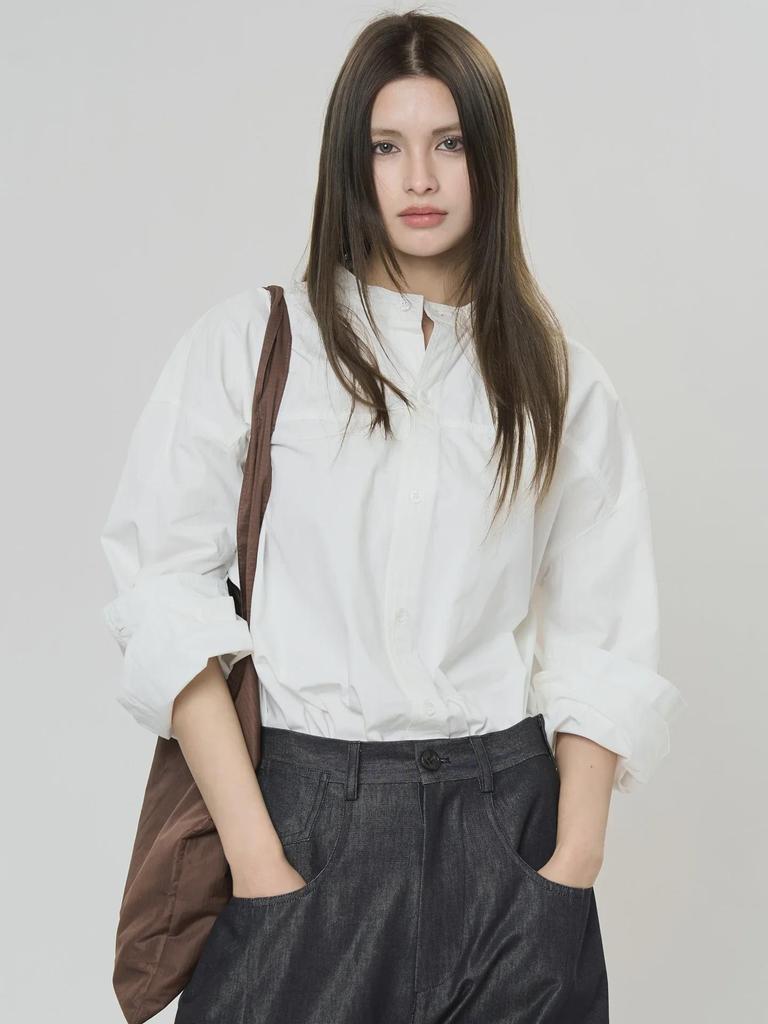 Louvre Korean Style Lantern Sleeve Round Neck Loose Shirt - Spring Fashion for Women