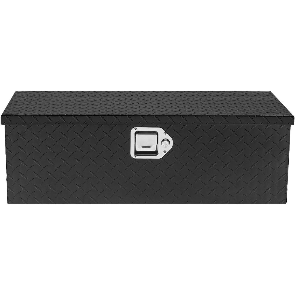 Heavy Duty Aluminum Truck Bed Tool Box, Diamond Plate Tool Box with Side Handle and Lock Keys, Storage Tool Box Chest Box Organizer for Pickup, Truck