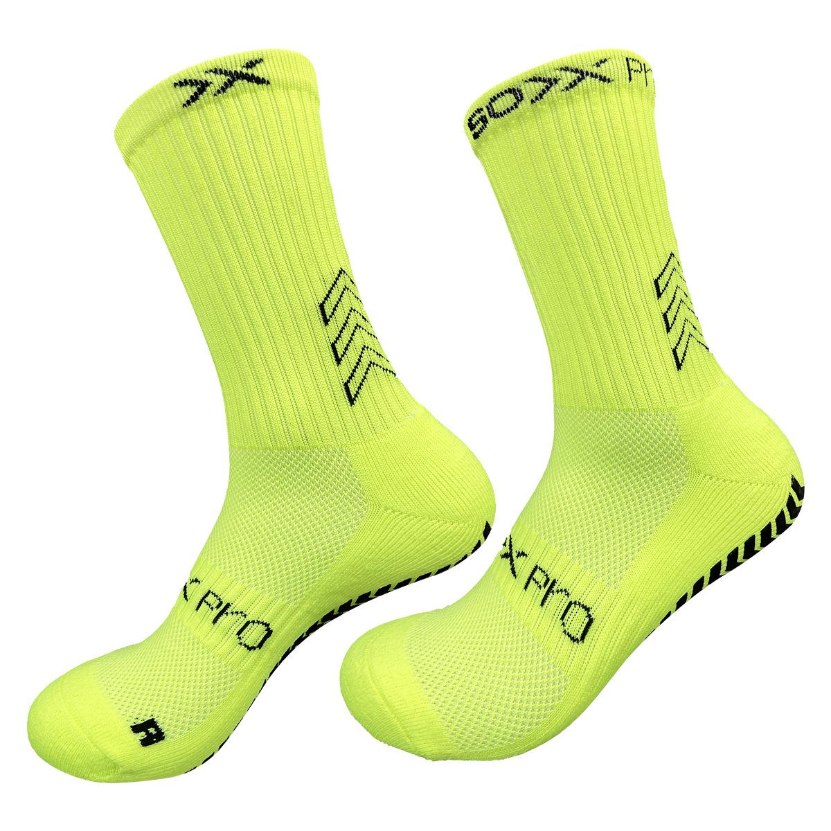 

Men s Non-Slip Breathable Mid-Calf Football Socks - Quick-Drying, Sweat-Absorbing, Wear-Resistant One Size фарби люмінесцентні зелений колір